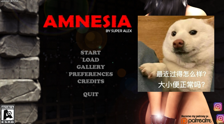 【欧美SLG/动态/3C】失忆/失忆症（AMNESIA） V0.100a 汉化中文[PC+安卓双端-2.60G/百度]-乃酱社 · 游戏站